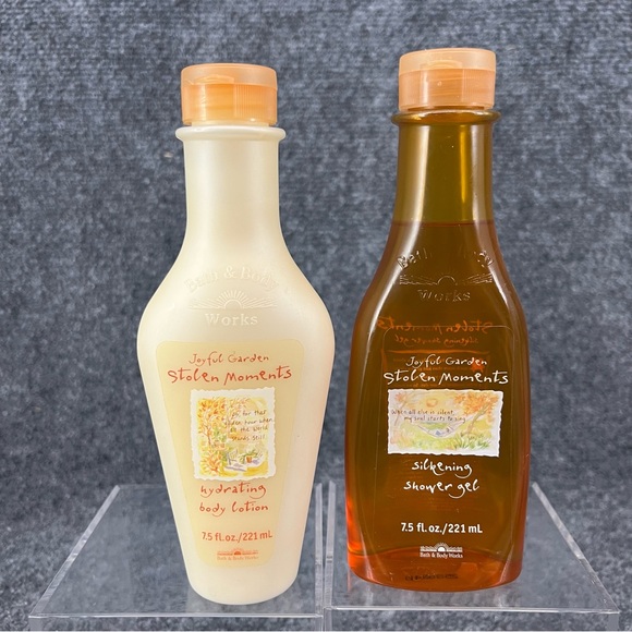 Vintage Bath & Body Works Joyful Garden Stolen Moments Lotion & Shower Gel